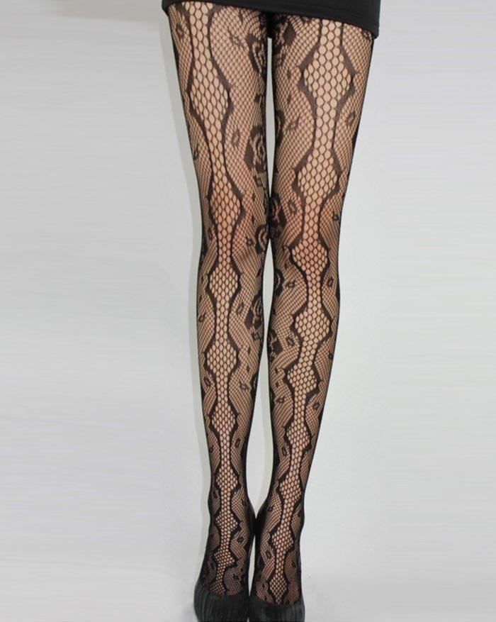 EMMIOL Fine Mesh Grid Fishnet Legging