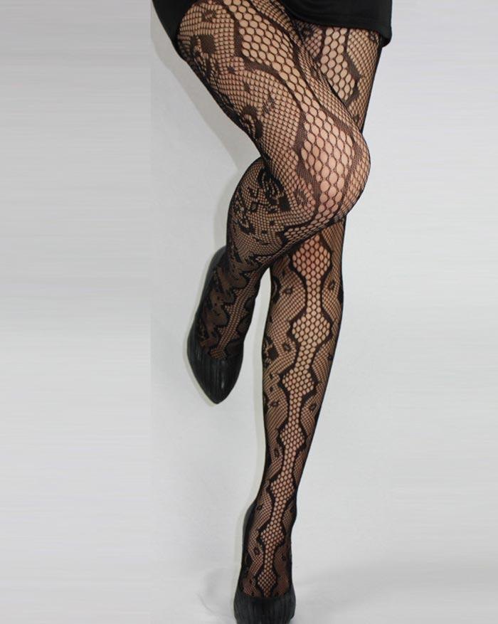 EMMIOL Fine Mesh Grid Fishnet Legging