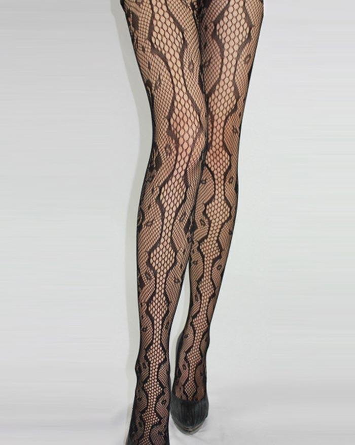 EMMIOL Fine Mesh Grid Fishnet Legging