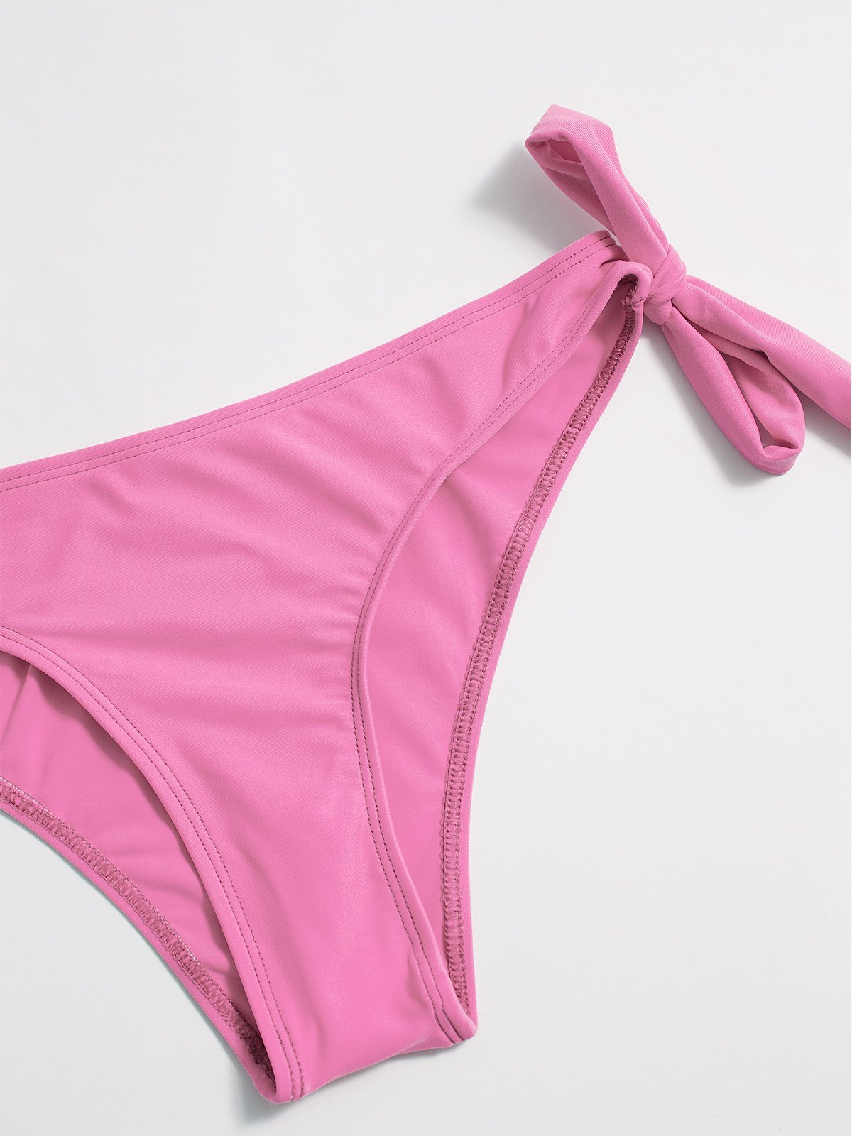 EMMIOL Solid Color Two Way Tie Bikini Set