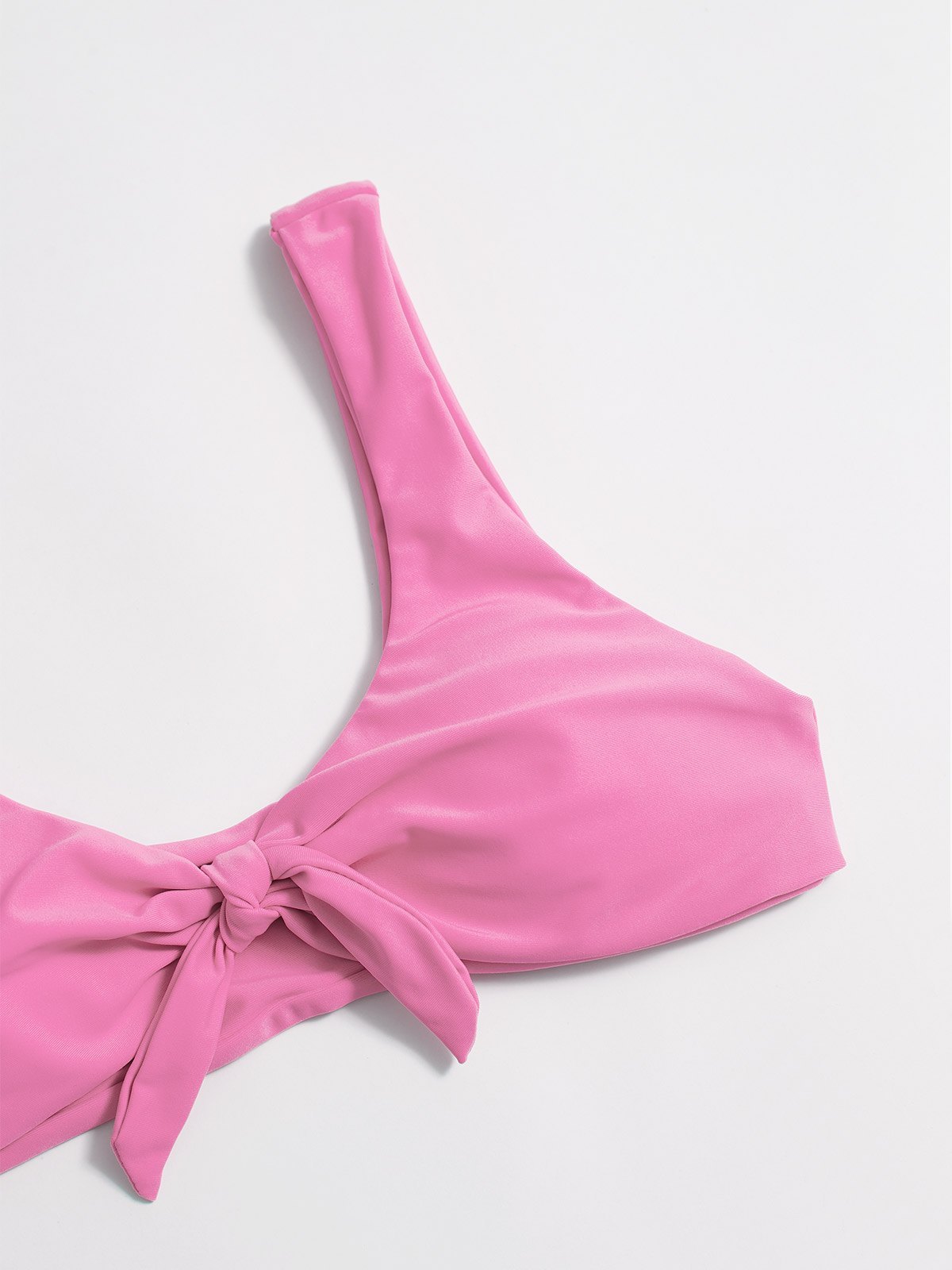 EMMIOL Solid Color Two Way Tie Bikini Set