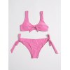 EMMIOL Solid Color Two Way Tie Bikini Set