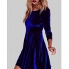EMMIOL Fiesta de terciopelo Vestido de terciopelo Mini vestido de manga larga