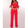 EMMIOL Tube top Off Shoulder Wide leg Jumpsuit
