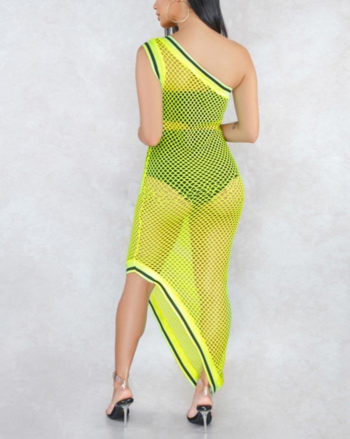 EMMIOL Bandausschnitt Perspektive Sexy Strandkleid