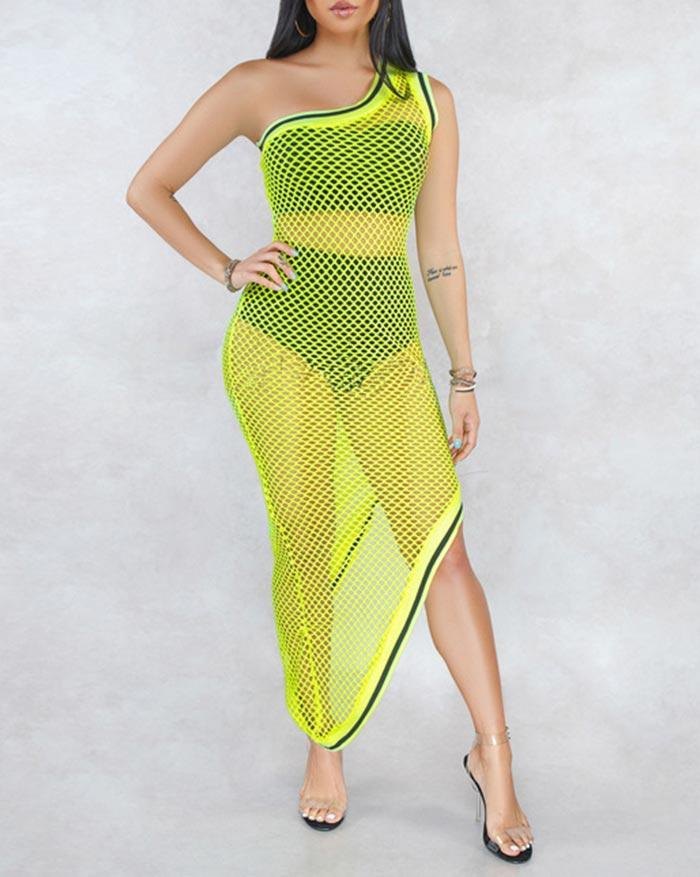 EMMIOL Bandausschnitt Perspektive Sexy Strandkleid