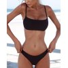 EMMIOL Bikini bandeau de triángulo de color liso