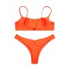 EMMIOL Bikini bandeau de triángulo de color liso