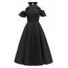 EMMIOL Sexy trägerloses Neckholder Abendkleid
