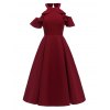 EMMIOL Sexy trägerloses Neckholder Abendkleid