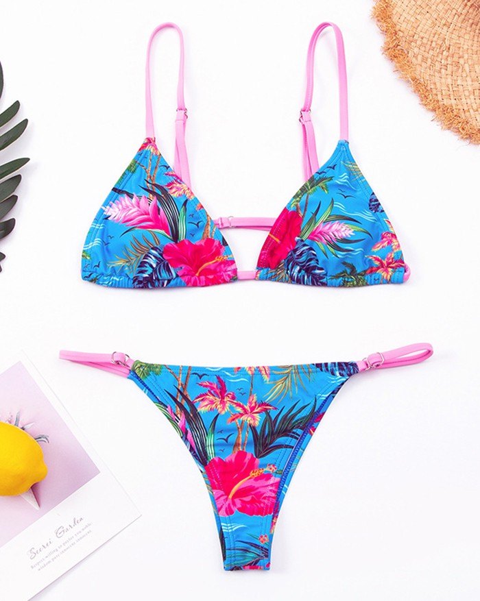 EMMIOL Wassermelonendruck-Dreieck-Mikro-Bikini