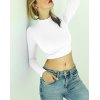 EMMIOL Camiseta ajustada de manga larga con ombligo expuesto