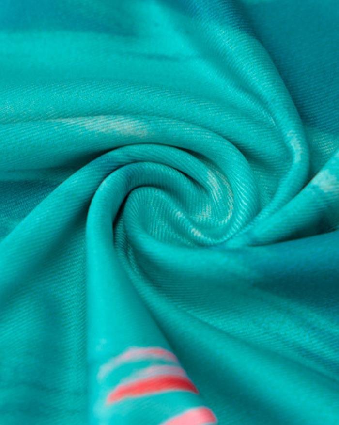 EMMIOL Vestido largo con estampado tropical