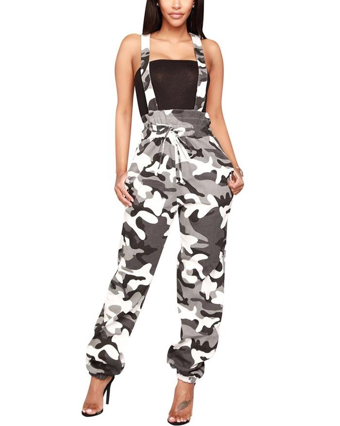 EMMIOL Mono deportivo ajustado con tirantes de camuflaje Element