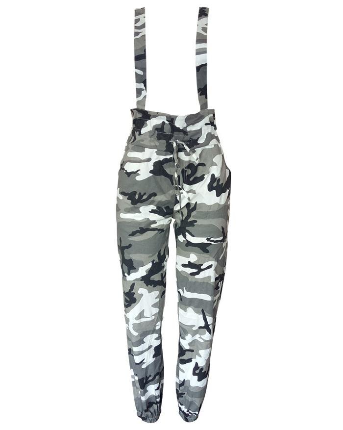 EMMIOL Mono deportivo ajustado con tirantes de camuflaje Element