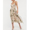 EMMIOL Vestido cruzado de flores con tirantes