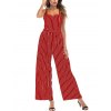 EMMIOL Bandeau Sling Stripe Waist Wide Leg Jumpsuit