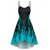 EMMIOL Hoch Niedrig Schnüren Octopus Print Cami Kleid