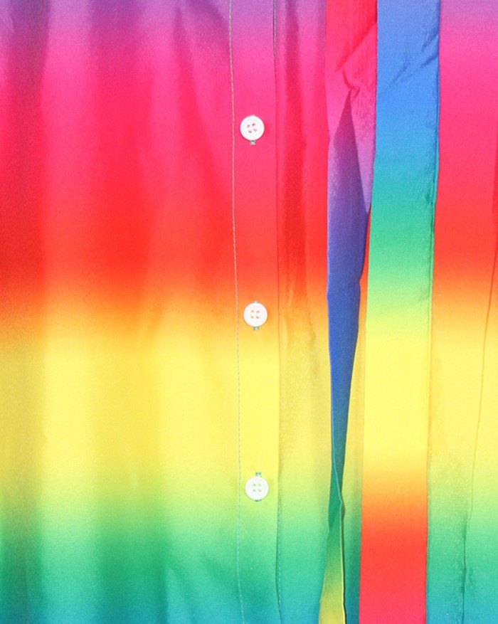 EMMIOL Farbblock Mode farbiges gestreiftes Kleid