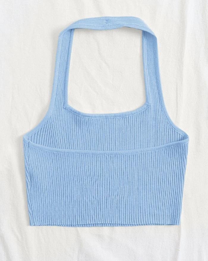 EMMIOL Hanging Neck Knit Top