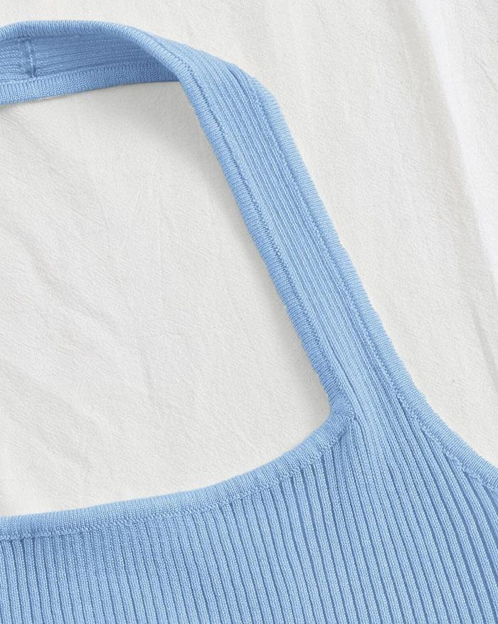 EMMIOL Hanging Neck Knit Top