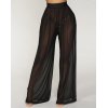 EMMIOL High-waist Sheer Mesh Wide-leg Pant