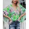 EMMIOL Batwing Sleeve Loose Print Blouse&Shirt