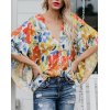 EMMIOL Batwing Sleeve Loose Print Blouse&Shirt