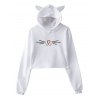 EMMIOL Sudadera con capucha y orejas de gato con estampado de bigotes de gato
