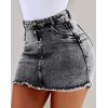 EMMIOL High Waist Denim Mini Skirt