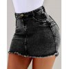 EMMIOL High Waist Denim Mini Skirt