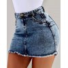 EMMIOL Minifalda de mezclilla de cintura alta