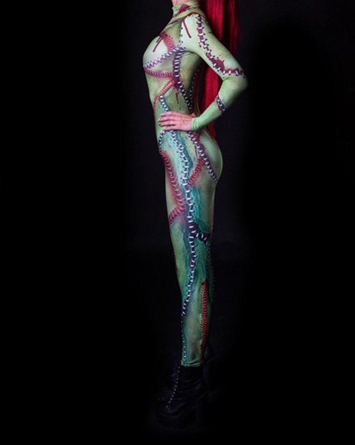 EMMIOL Halloween 3D Printed Jumpsuit