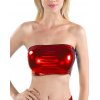 EMMIOL Top a fascia in pelle verniciata