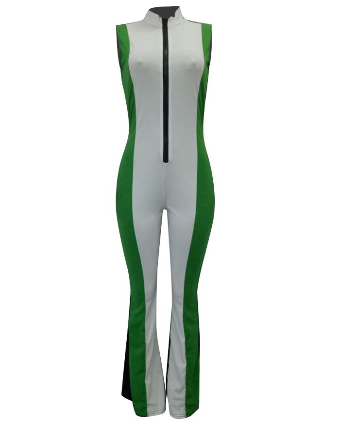 EMMIOL Jumpsuit mit Reißverschluss vorne und Reißverschluss