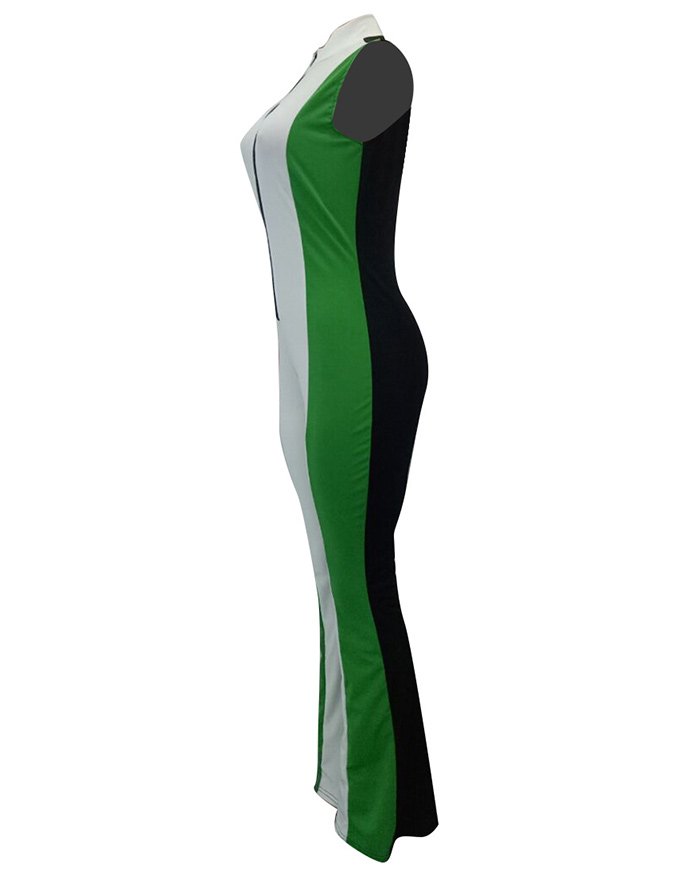 EMMIOL Jumpsuit mit Reißverschluss vorne und Reißverschluss
