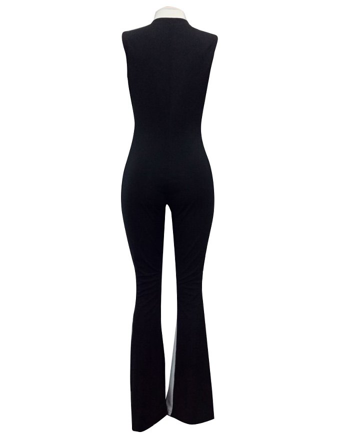 EMMIOL Jumpsuit mit Reißverschluss vorne und Reißverschluss
