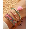 EMMIOL Bohemian Ethnic Woven Beads Tassel Bracelet