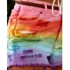 EMMIOL Rainbow Ripped Denim Shorts