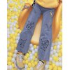 EMMIOL Pantalones vaqueros de Pikachu de dibujos animados de Harajuku