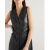 EMMIOL Mini vestido de cuero de PU con un solo pecho
