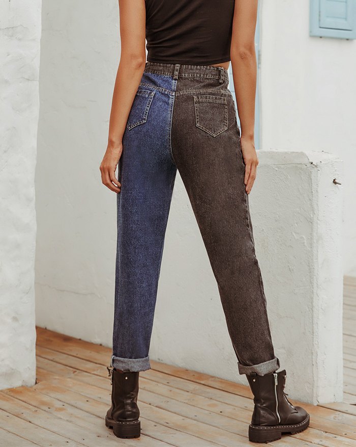 jean femme taille haute boyfriend