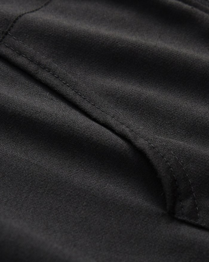 EMMIOL Felpa con cappuccio e cravatta a occhiello con stampa di ali di teschio