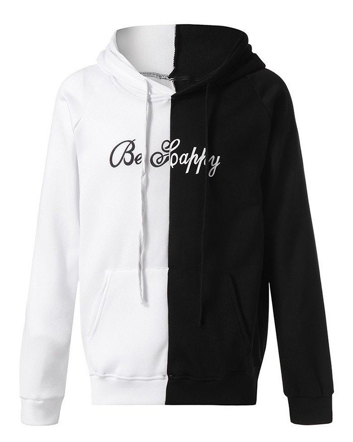 EMMIOL Sudadera con capucha Graffiti Smiley Demon Stitching para hombre