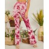 EMMIOL Pantalón de pierna ancha con corte de bota tie-dye