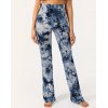 EMMIOL Pantalón de pierna ancha con corte de bota tie-dye