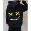 EMMIOL Sudadera con capucha Graffiti Smiley Demon Stitching para hombre