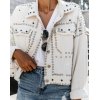 EMMIOL Nietenbesetzte Jeansjacke mit Nieten