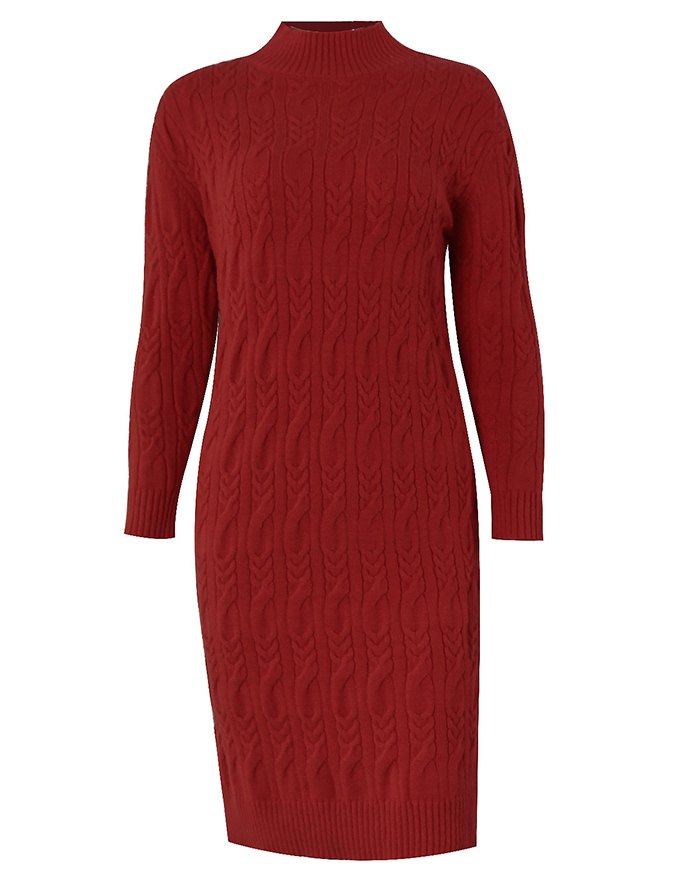 EMMIOL Vestido suéter de punto de Navidad de longitud media