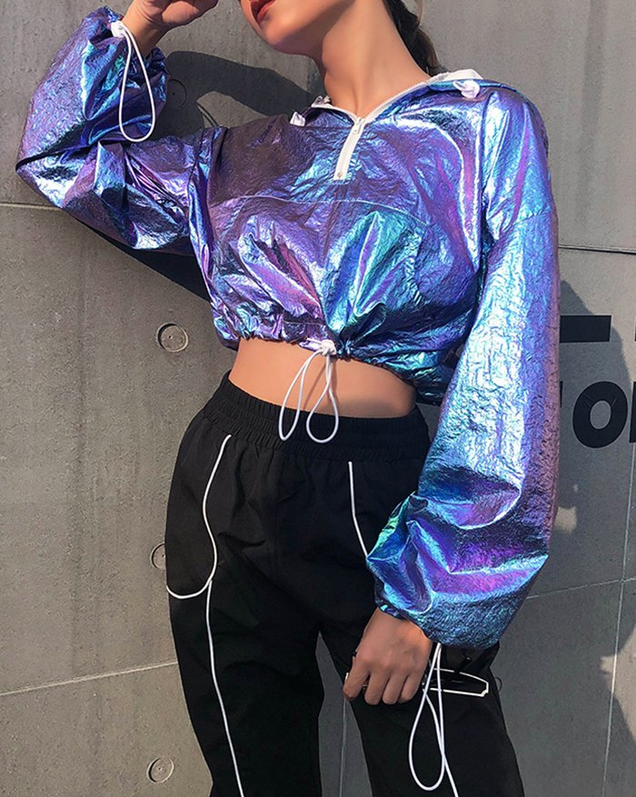 EMMIOL Chaqueta con capucha reflectante láser